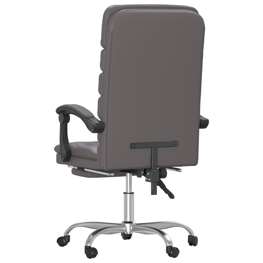 Fauteuil de massage inclinable de bureau gris similicuir - XIOS