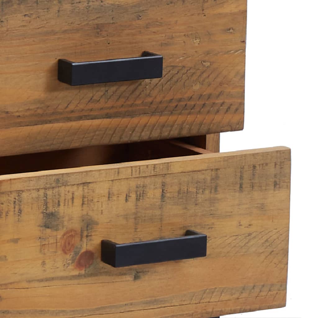 Table de chevet Marron 36x30x45 cm Bois de pin massif - XIOS