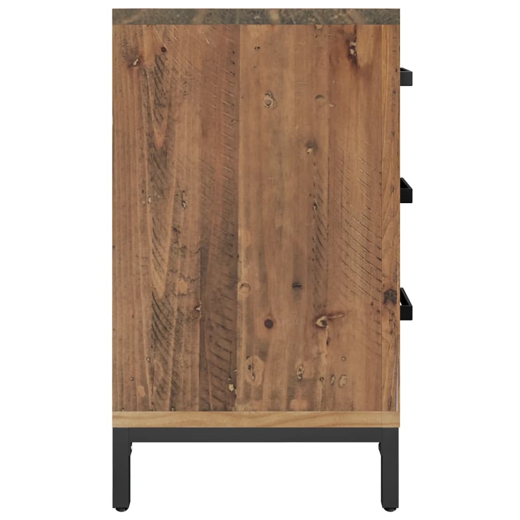 Table de chevet Marron 40x30x55 cm Bois de pin massif - XIOS