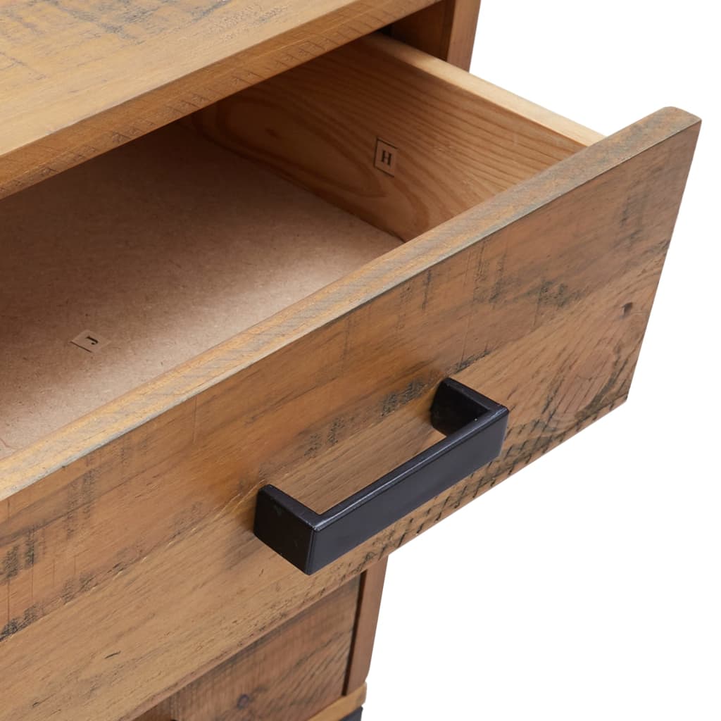 Table de chevet Marron 40x30x55 cm Bois de pin massif - XIOS