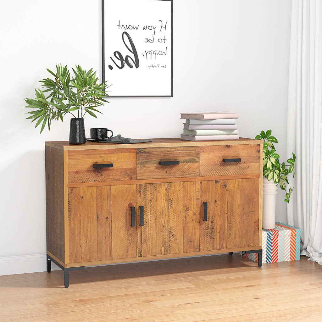 Buffet Marron 110x35x70 cm Bois de pin massif - XIOS