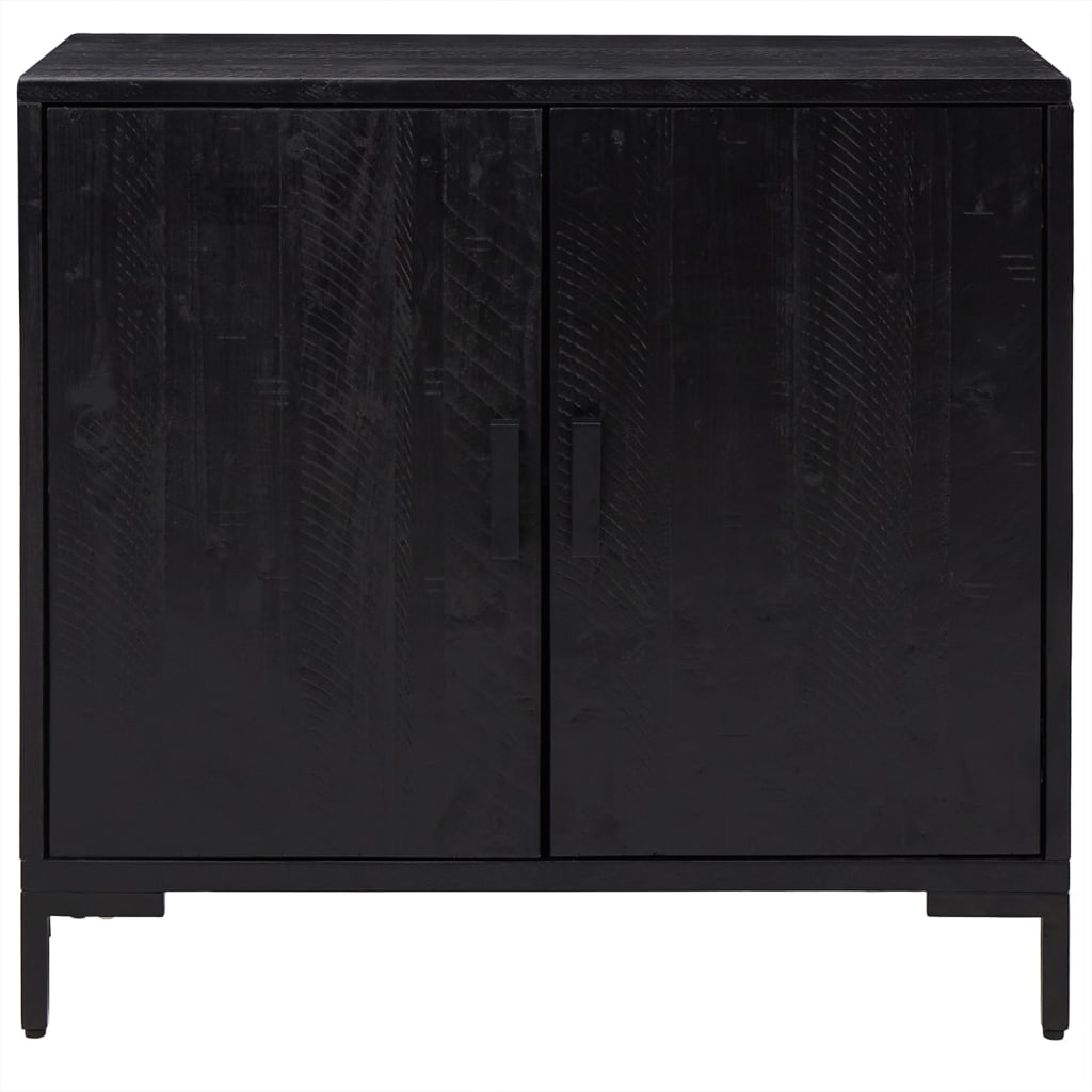 Buffet Noir 75x35x70 cm Bois de pin massif - XIOS