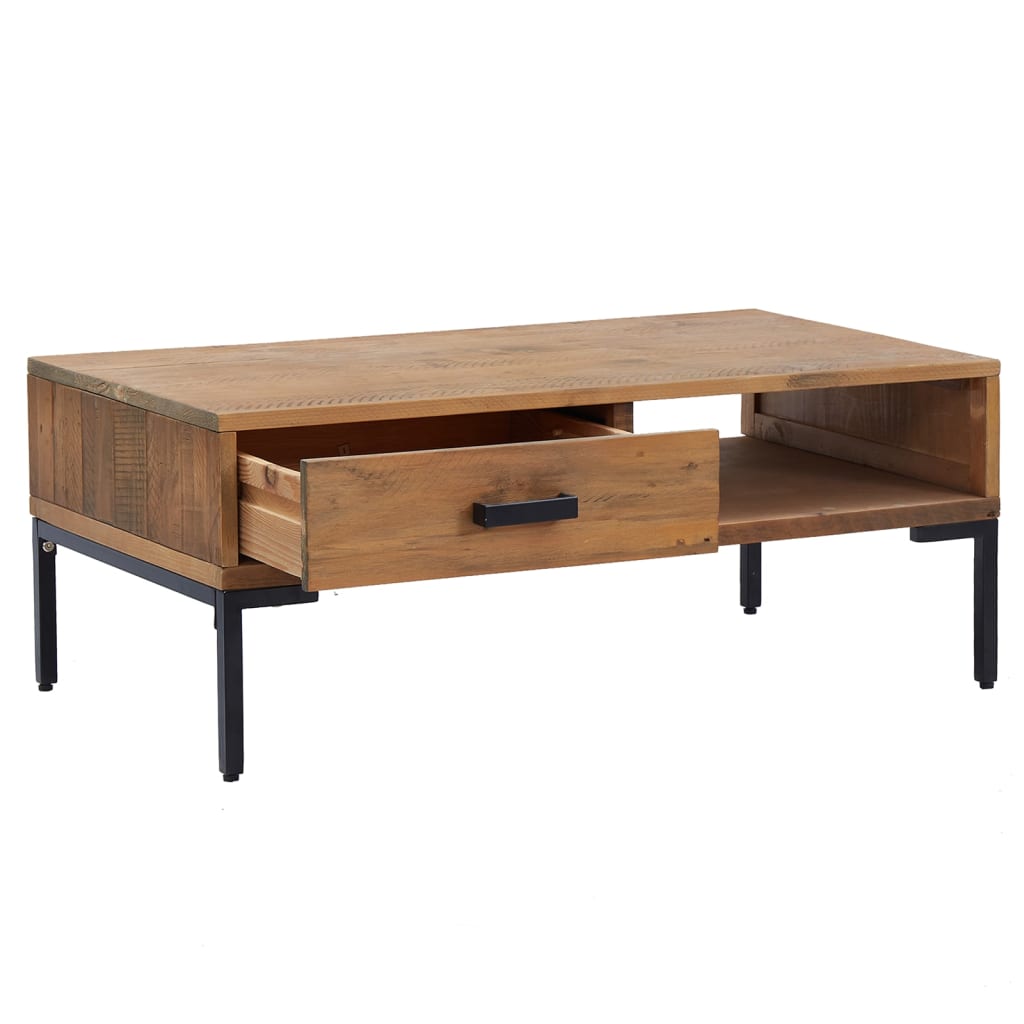 Table basse 90x50x35 cm Bois de pin massif - XIOS