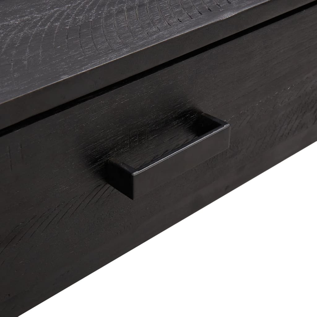 Table basse Noir 90x50x35 cm Bois de pin massif - XIOS