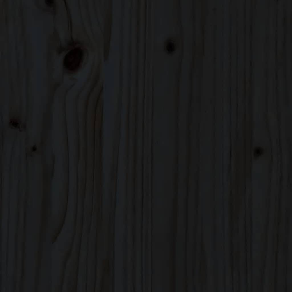 Meuble TV Noir 100x34x40 cm Bois de pin massif - XIOS