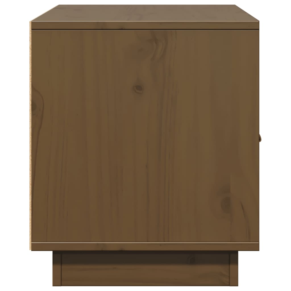 Meuble TV Marron miel 80x34x40 cm Bois de pin massif - XIOS