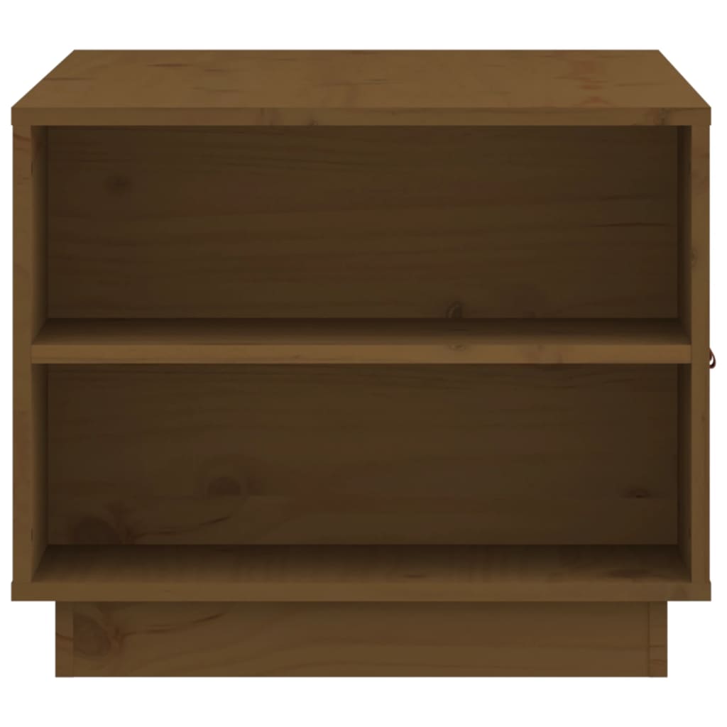 Table basse Marron miel 100x50x41 cm Bois massif de pin - XIOS