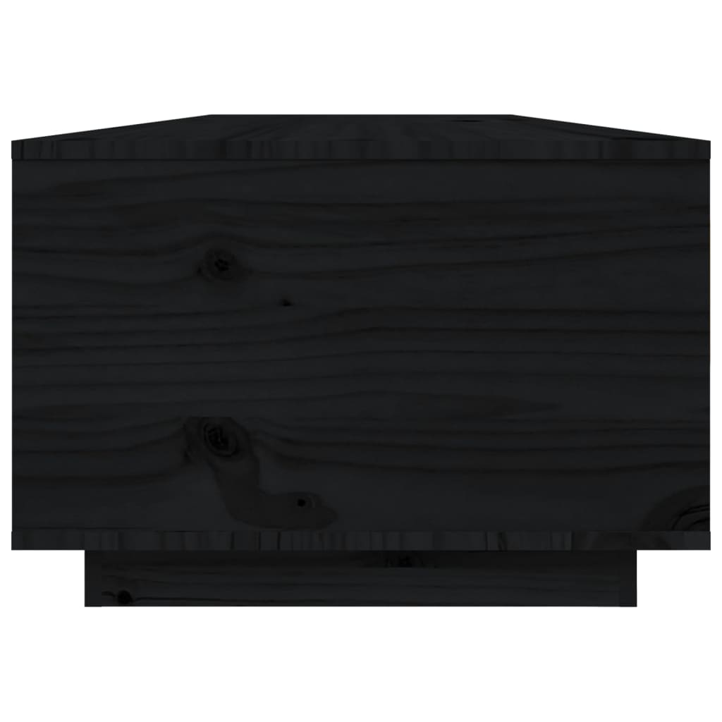 Table basse Noir 80x50x35,5 cm Bois massif de pin - XIOS