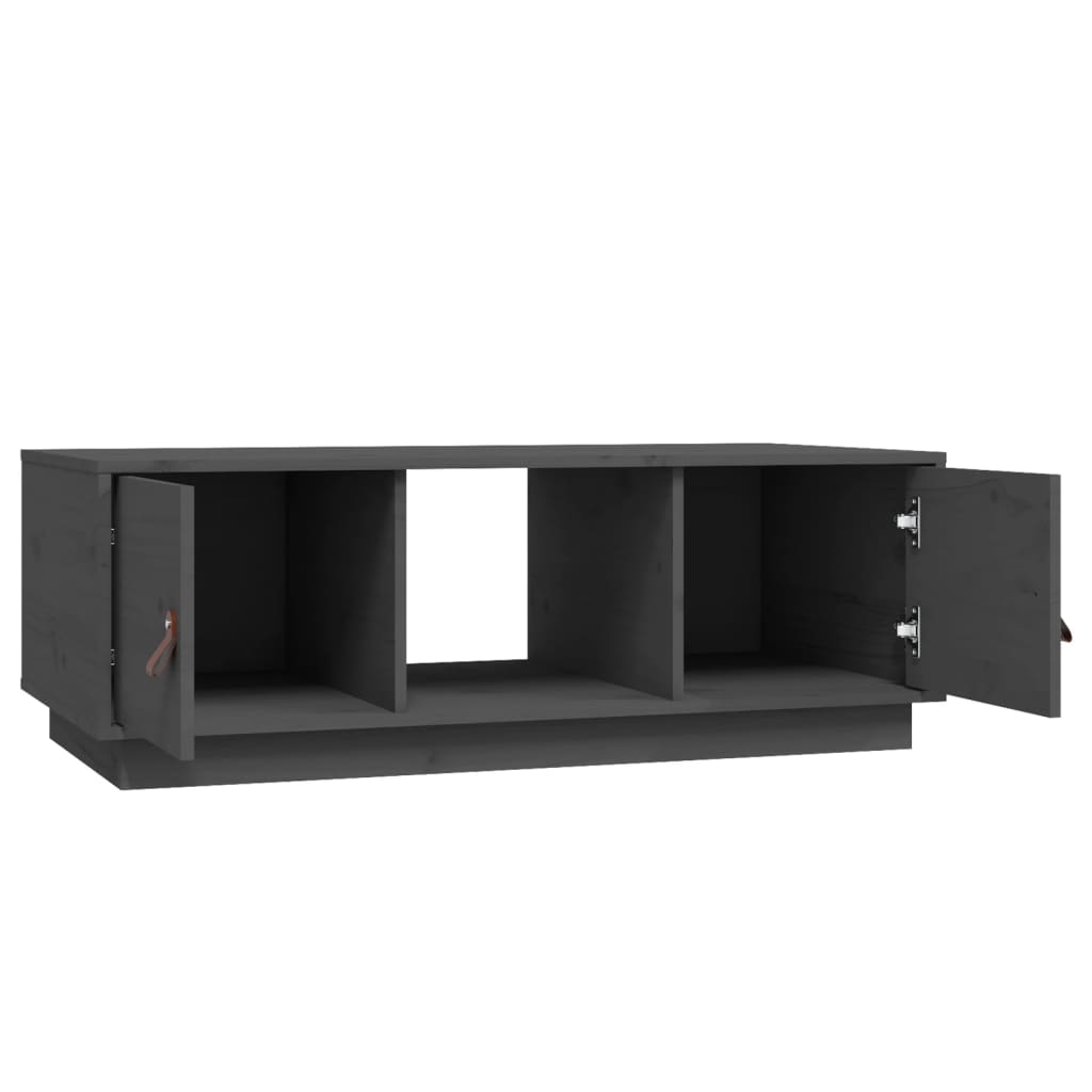 Table basse Gris 100x50x35 cm Bois massif de pin - XIOS