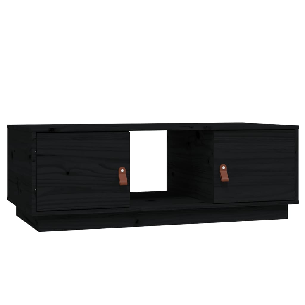 Table basse Noir 100x50x35 cm Bois massif de pin - XIOS