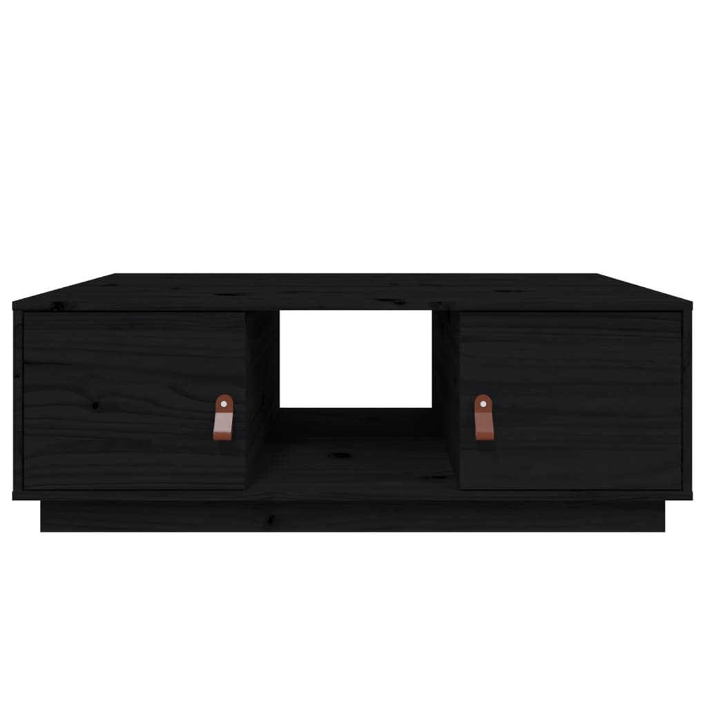 Table basse Noir 100x50x35 cm Bois massif de pin - XIOS