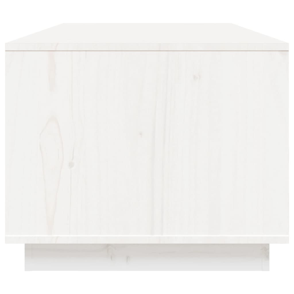 Table basse Blanc 100x50x41 cm Bois massif de pin - XIOS