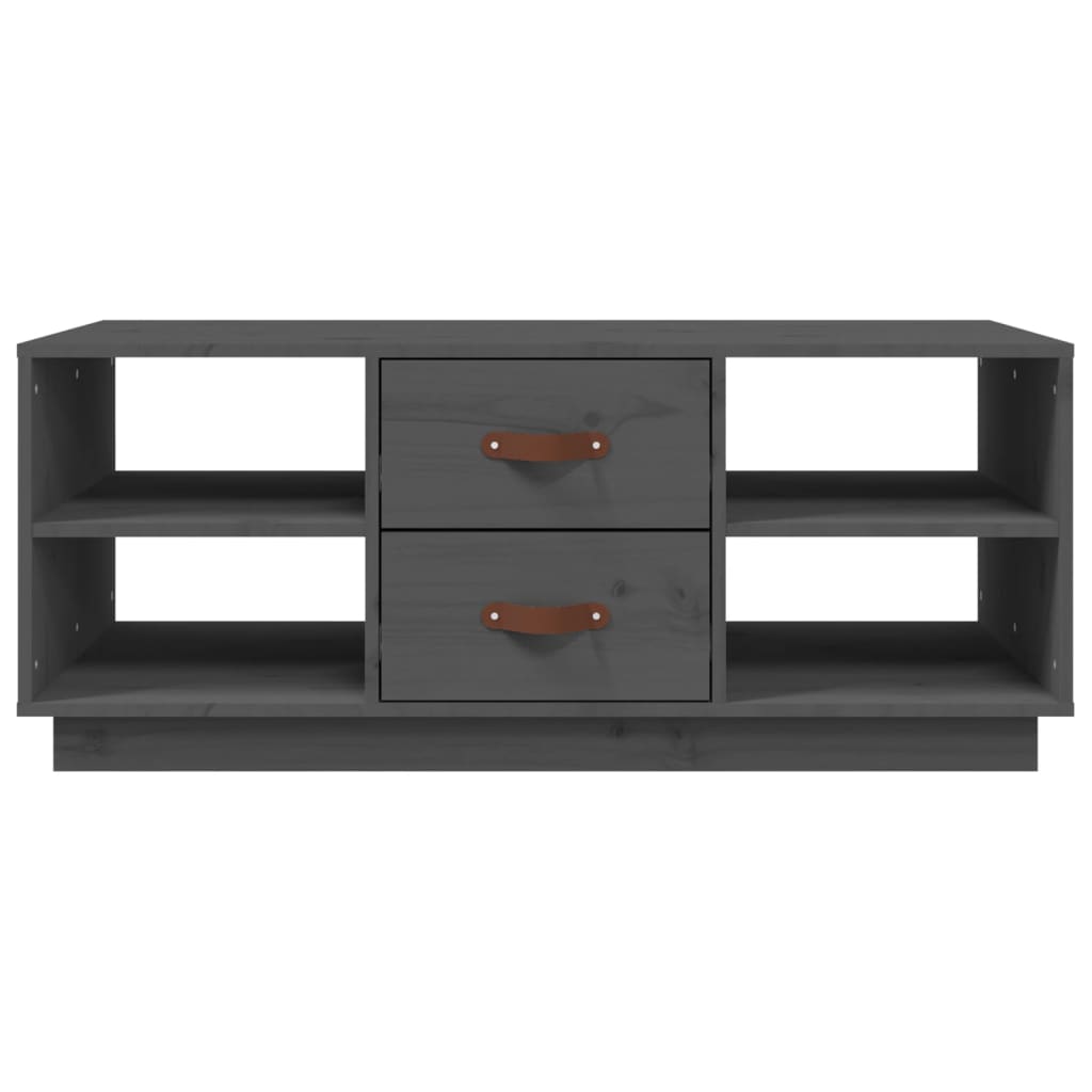 Table basse Gris 100x50x41 cm Bois massif de pin - XIOS