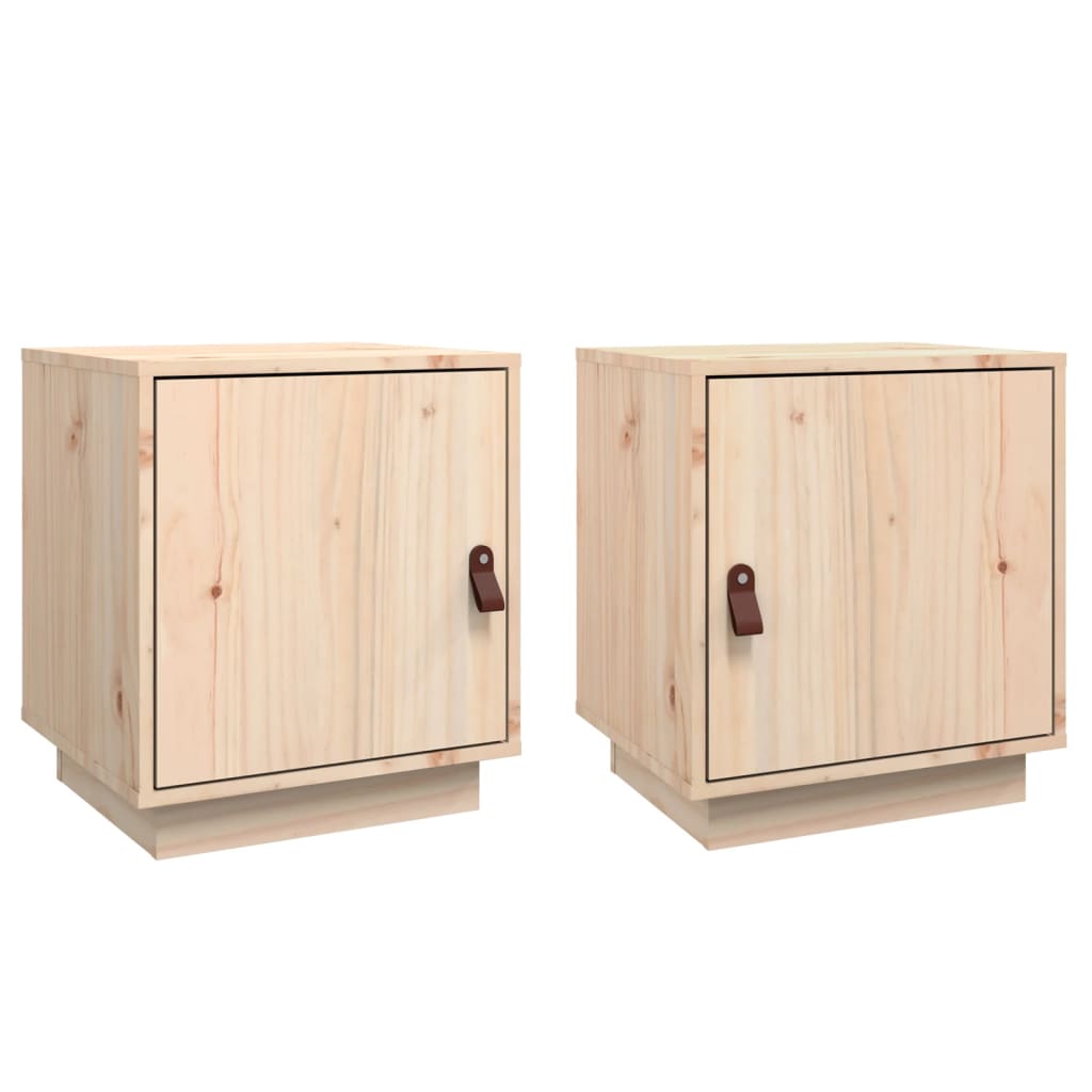 Tables de chevet 2 pcs 40x34x45 cm Bois de pin massif - XIOS
