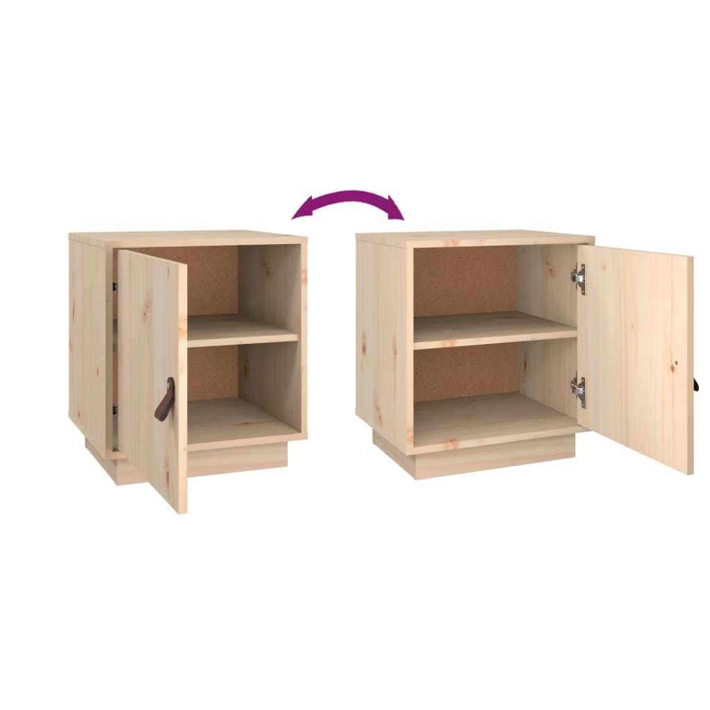 Tables de chevet 2 pcs 40x34x45 cm Bois de pin massif - XIOS