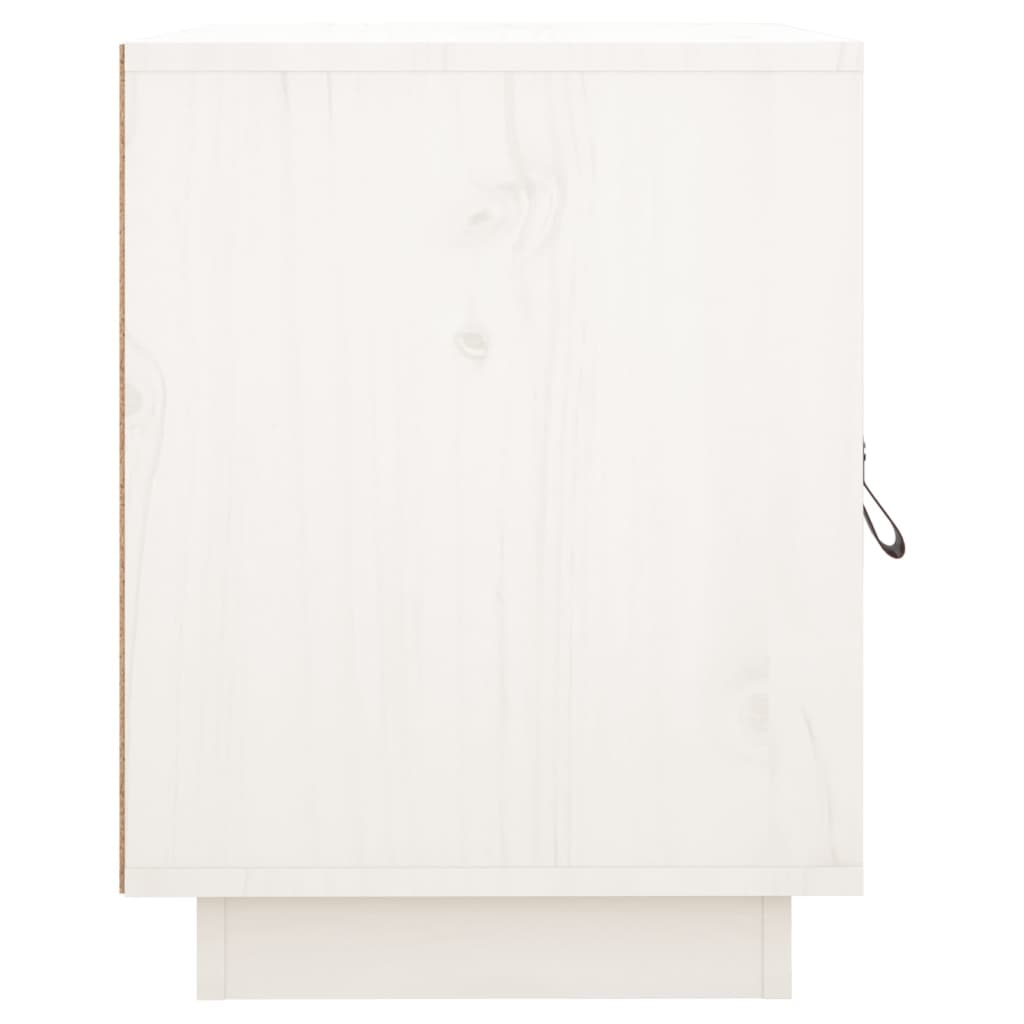 Tables de chevet 2 pcs Blanc 40x34x45 cm Bois de pin massif - XIOS