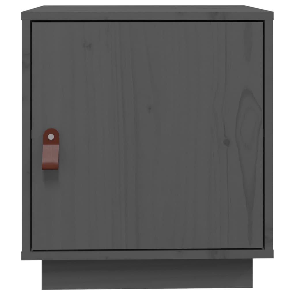 Table de chevet Gris 40x34x45 cm Bois de pin massif - XIOS