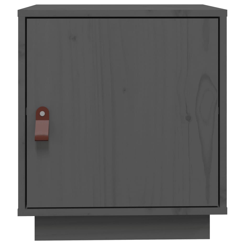 Tables de chevet 2 pcs Gris 40x34x45 cm Bois de pin massif - XIOS