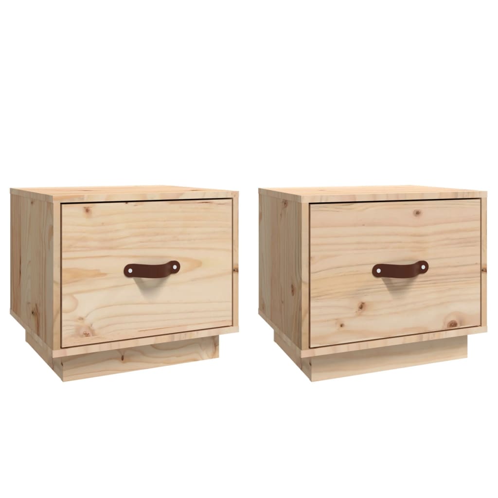 Tables de chevet 2 pcs 40x34x35 cm Bois de pin massif - XIOS