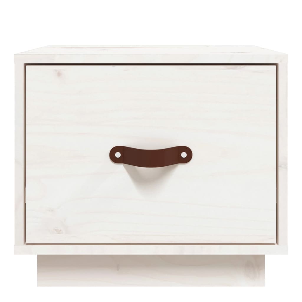 Tables de chevet 2 pcs Blanc 40x34x35 cm Bois de pin massif - XIOS