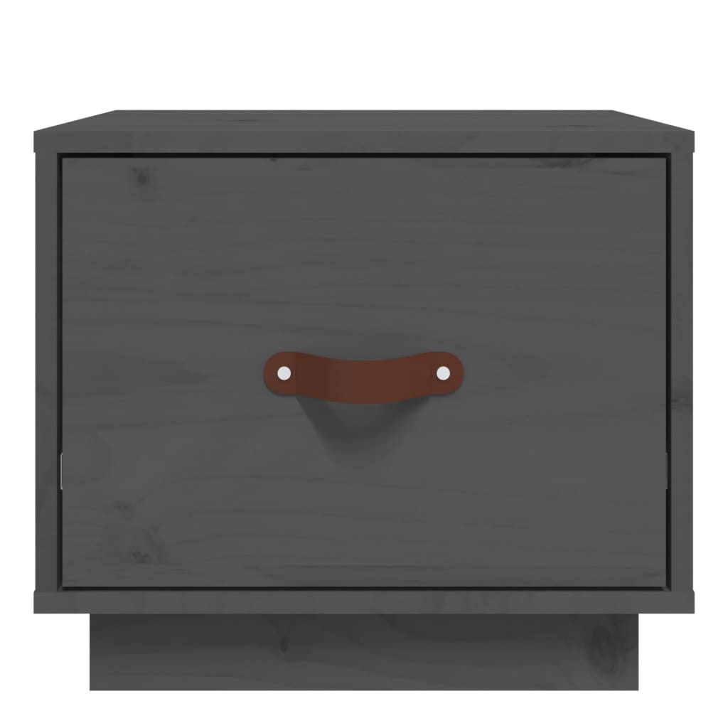 Tables de chevet 2 pcs Gris 40x34x35 cm Bois de pin massif - XIOS