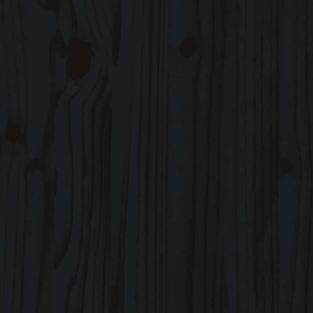 Table de chevet Noir 40x34x55 cm Bois de pin solide - XIOS