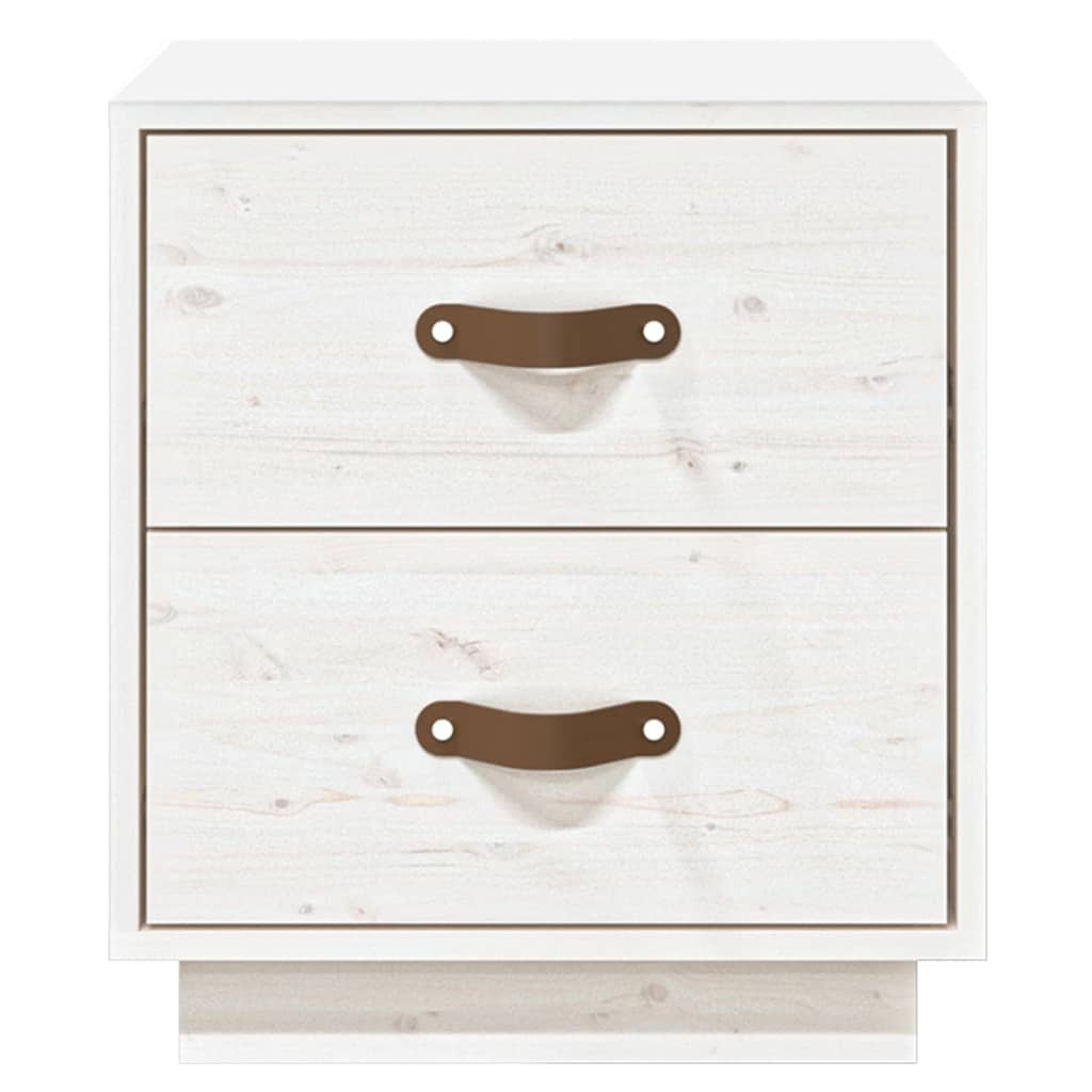 Tables de chevet 2 pcs Blanc 40x34x45 cm Bois de pin massif - XIOS