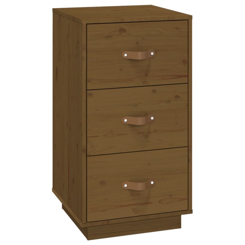 Table de chevet Marron miel 40x40x75 cm Bois de pin solide - XIOS