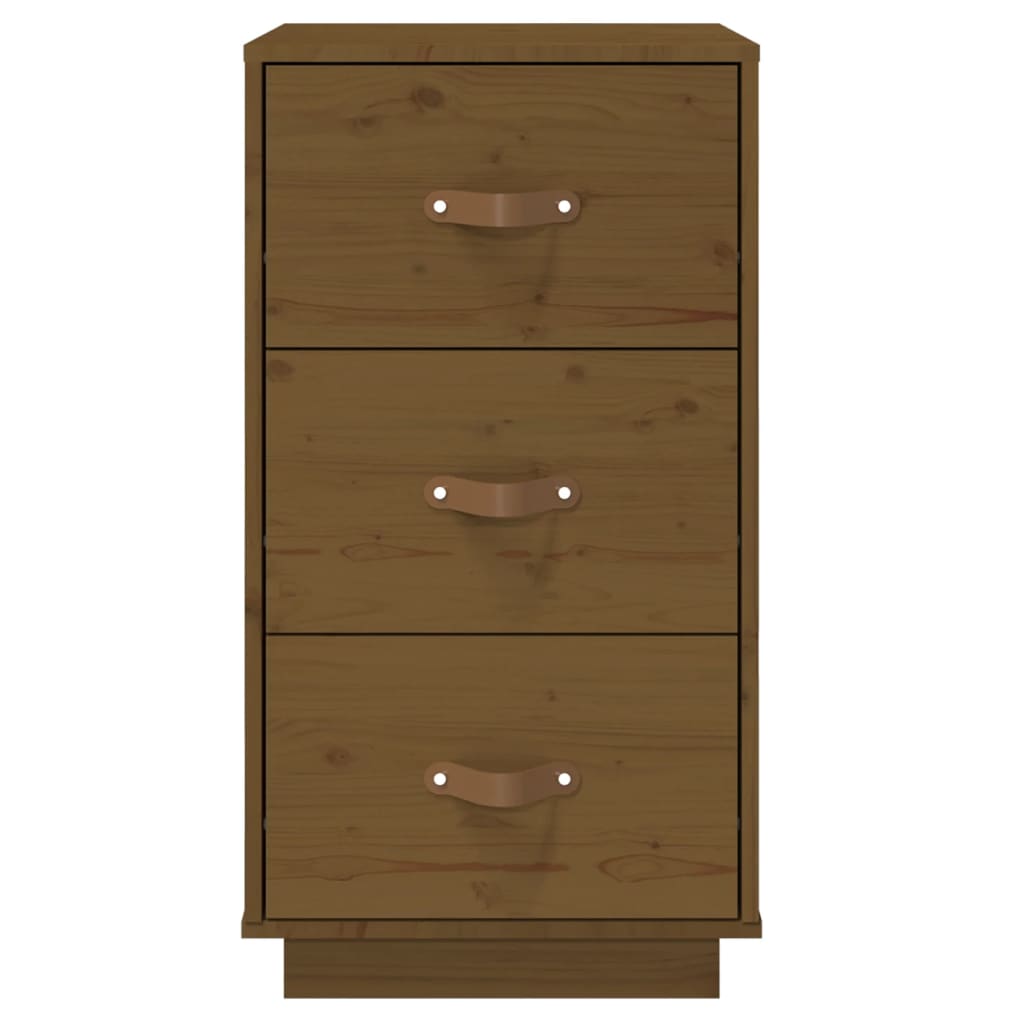 Table de chevet Marron miel 40x40x75 cm Bois de pin solide - XIOS