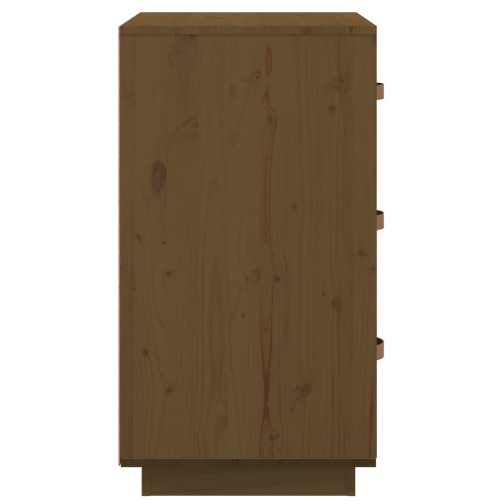 Table de chevet Marron miel 40x40x75 cm Bois de pin solide - XIOS
