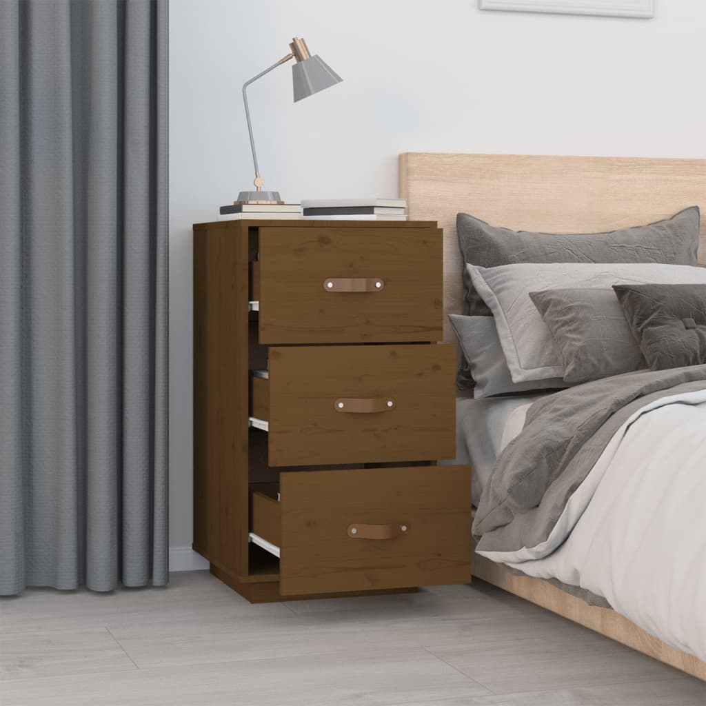 Tables de chevet 2 pcs Marron 40x40x75 cm Bois de pin massif - XIOS