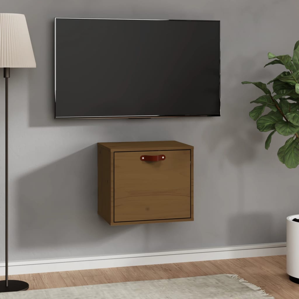 Armoire murale Marron miel 40x30x35 cm Bois de pin massif - XIOS