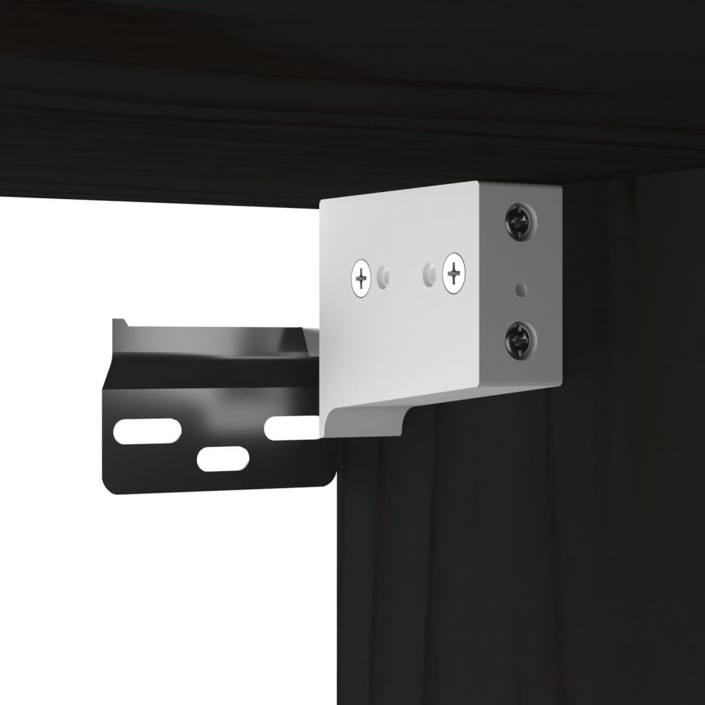 Armoire murale Noir 60x30x35 cm Bois de pin massif - XIOS