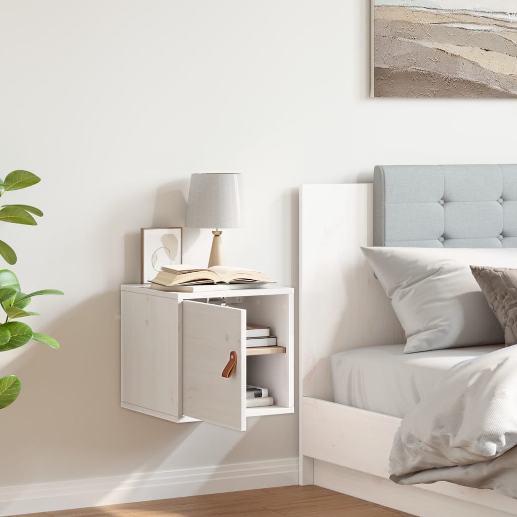 Armoire murale Blanc 31,5x30x30 cm Bois de pin massif