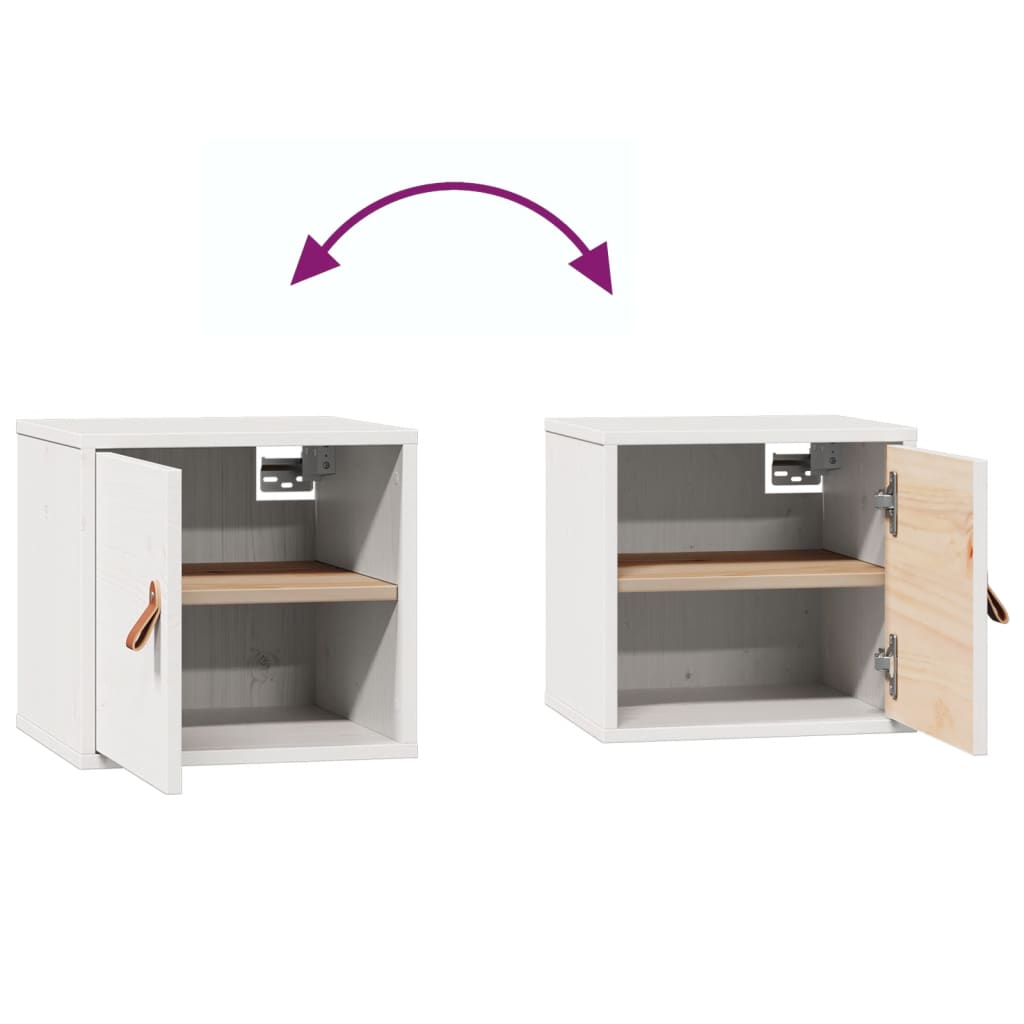 Armoire murale Blanc 31,5x30x30 cm Bois de pin massif