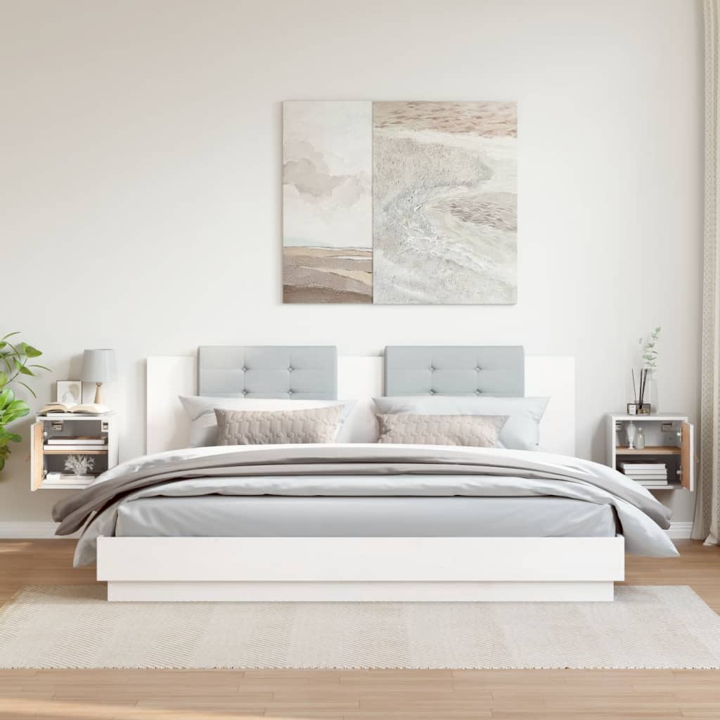 Armoires murales 2 pcs Blanc 31,5x30x30 cm Bois de pin massif - XIOS