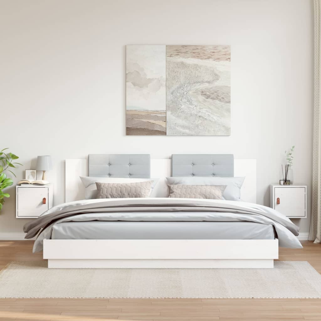 Armoires murales 2 pcs Blanc 31,5x30x30 cm Bois de pin massif - XIOS