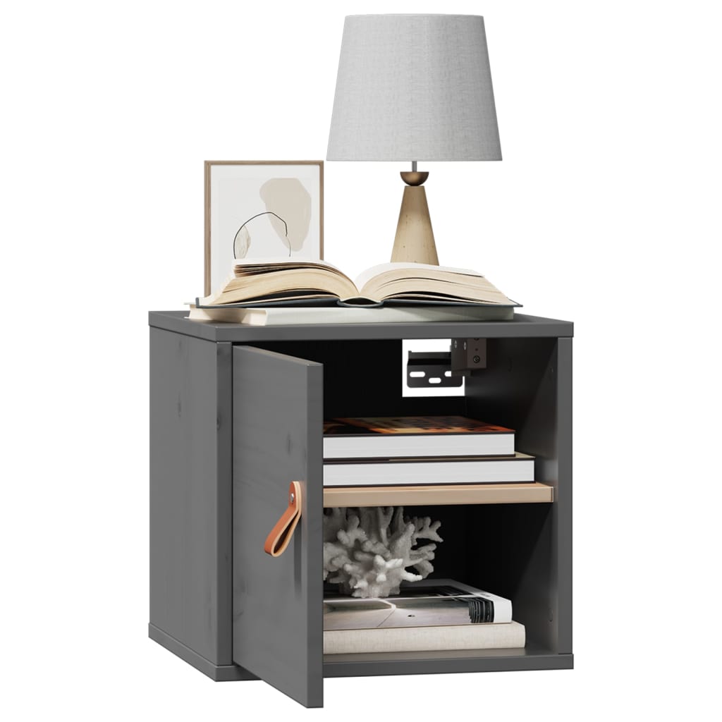 Armoires murales 2 pcs Gris 31,5x30x30 cm Bois de pin massif - XIOS