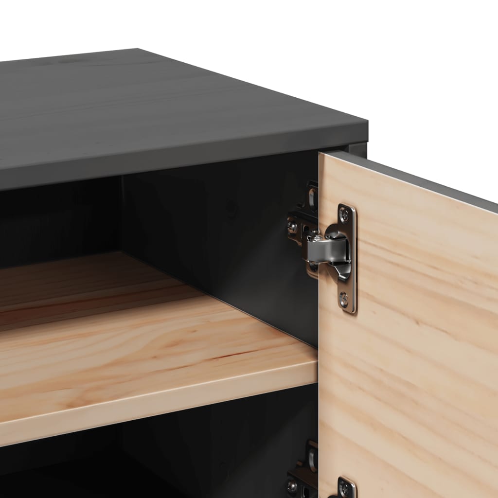 Armoires murales 2 pcs Gris 31,5x30x30 cm Bois de pin massif - XIOS