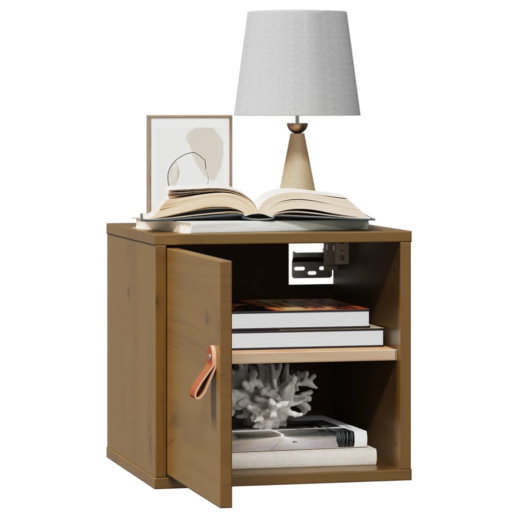 Armoire murale Marron miel 31,5x30x30 cm Bois de pin massif - XIOS