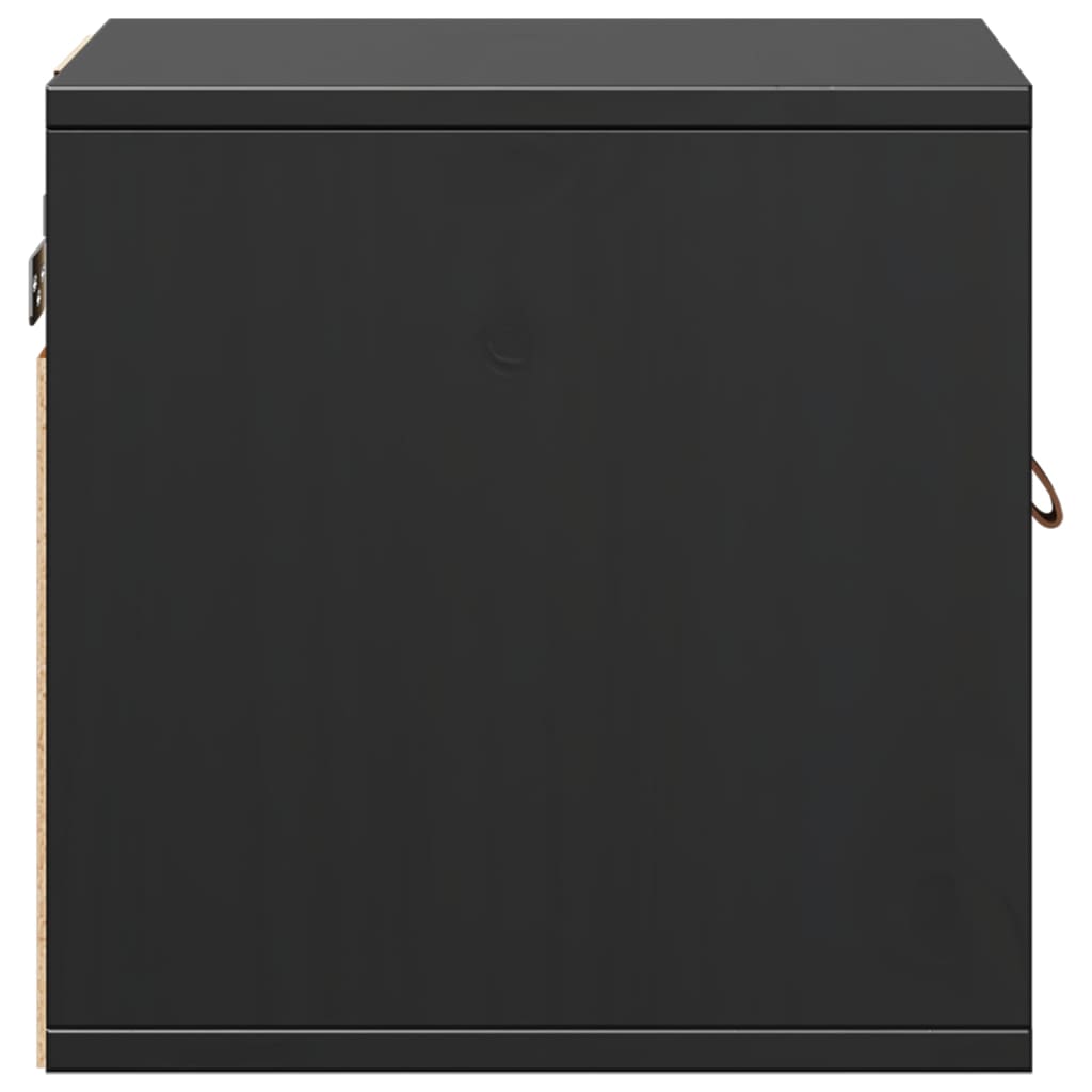 Armoires murales 2 pcs Noir 31,5x30x30 cm Bois de pin massif - XIOS