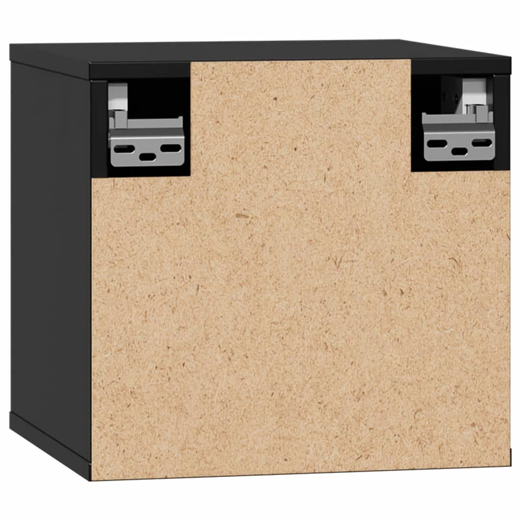 Armoires murales 2 pcs Noir 31,5x30x30 cm Bois de pin massif - XIOS