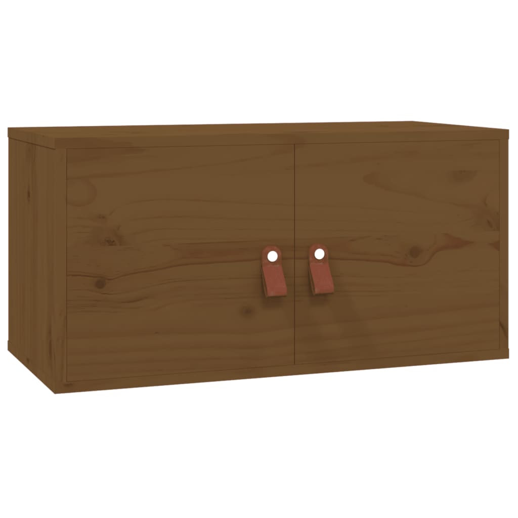 Armoires murales 2pcs Marron miel 60x30x30cm Bois de pin massif - XIOS