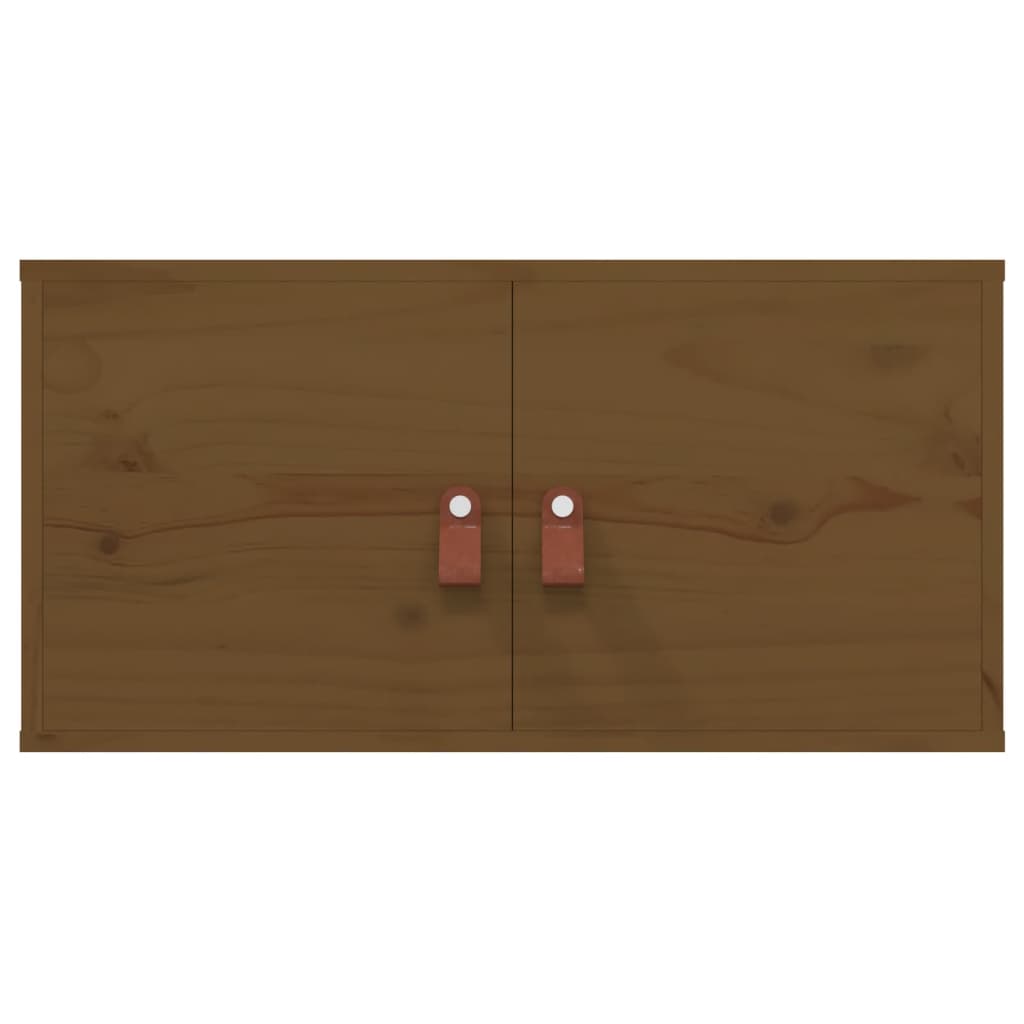 Armoires murales 2pcs Marron miel 60x30x30cm Bois de pin massif - XIOS