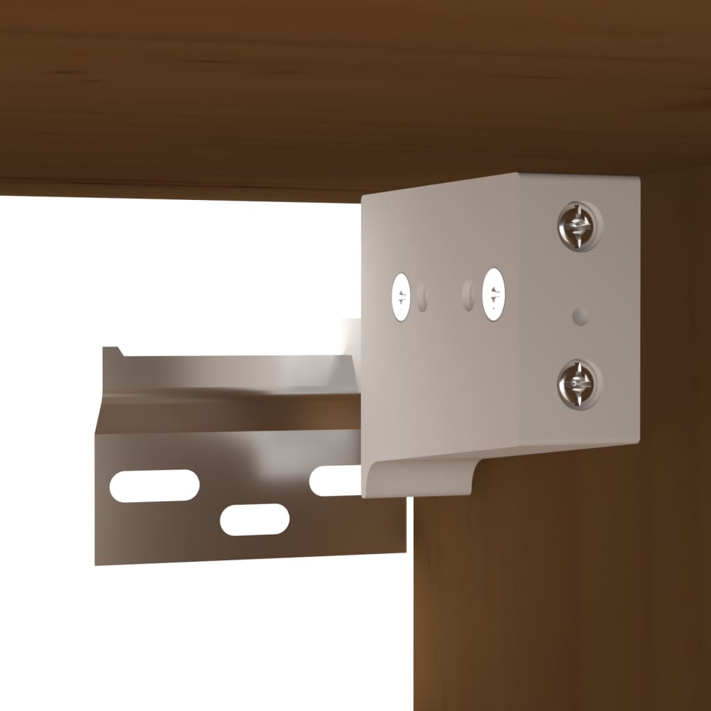 Armoires murales 2pcs Marron miel 60x30x30cm Bois de pin massif - XIOS