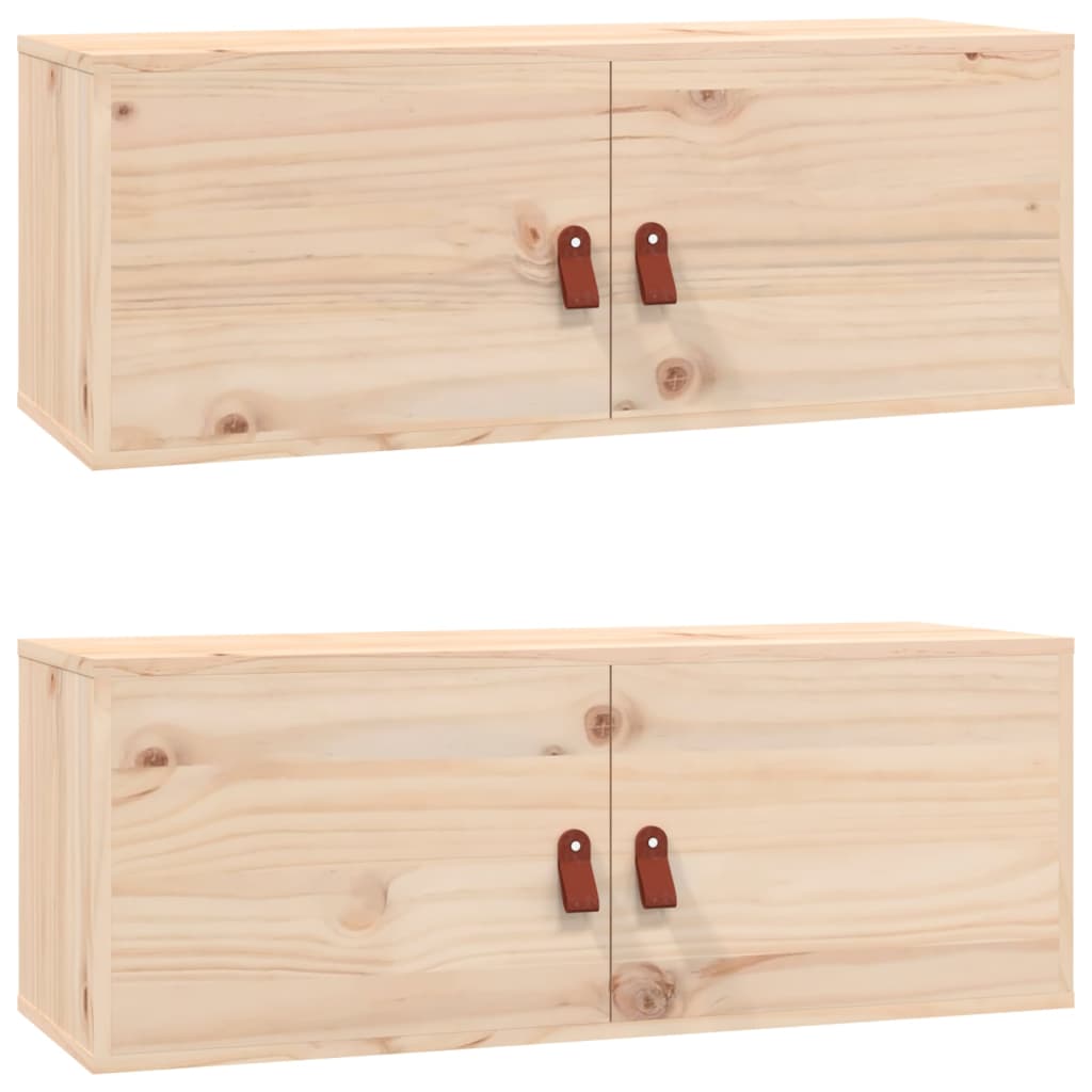 Armoires murales 2 pcs 80x30x30 cm Bois de pin massif - XIOS