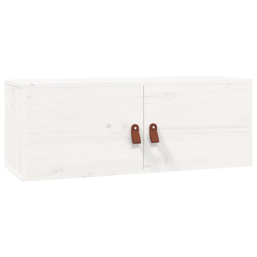 Armoire murale Blanc 80x30x30 cm Bois de pin massif - XIOS