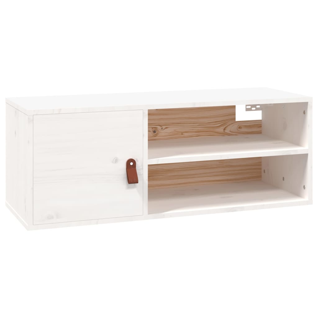 Armoire murale Blanc 80x30x30 cm Bois de pin massif - XIOS