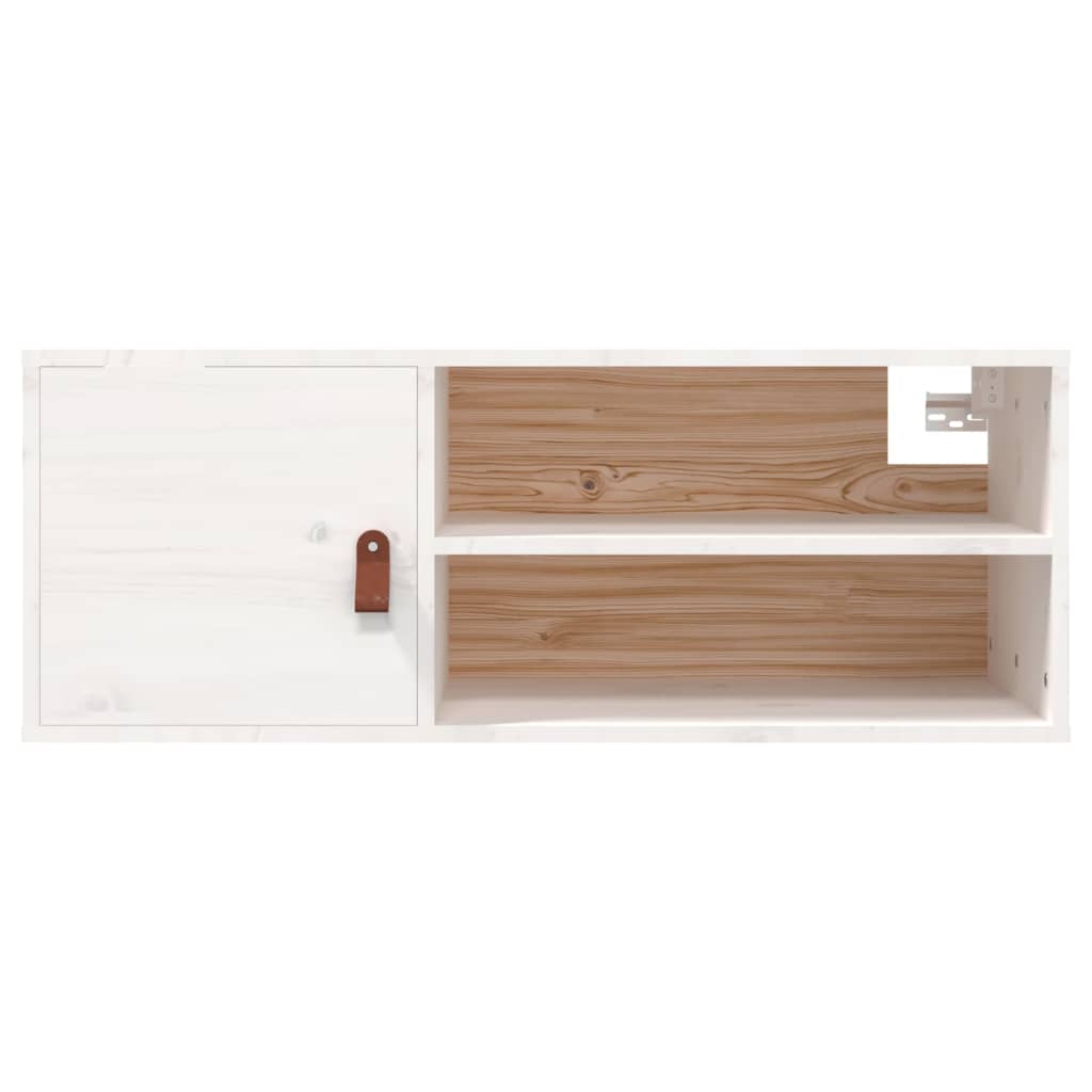 Armoire murale Blanc 80x30x30 cm Bois de pin massif - XIOS