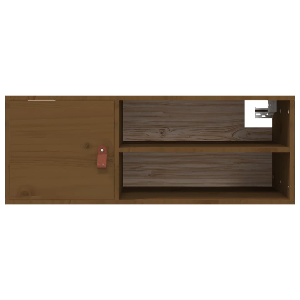 Armoires murales 2 pcs Marron miel 80x30x30 cm Bois Pin massif - XIOS